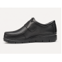 Pantofi damă negri din piele naturală cu scai și talpă confort GKR33N